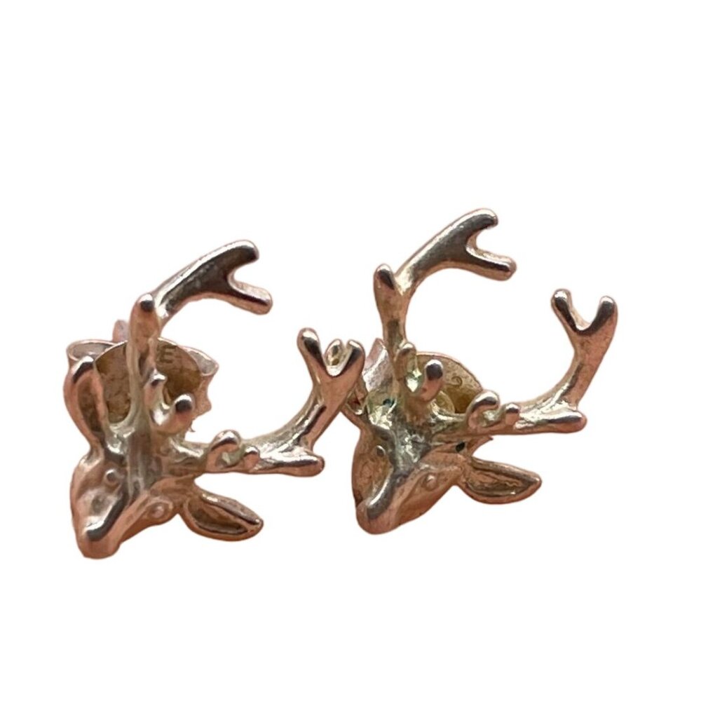925 Sterling Silver Reindeer Earrings Animal Hawaiian